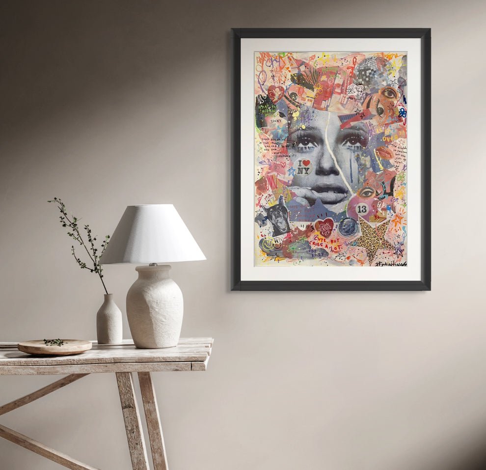 Bilde av JfPainting "I Love NY" laget av Julia Flak, popart kunst fra Galleri2b