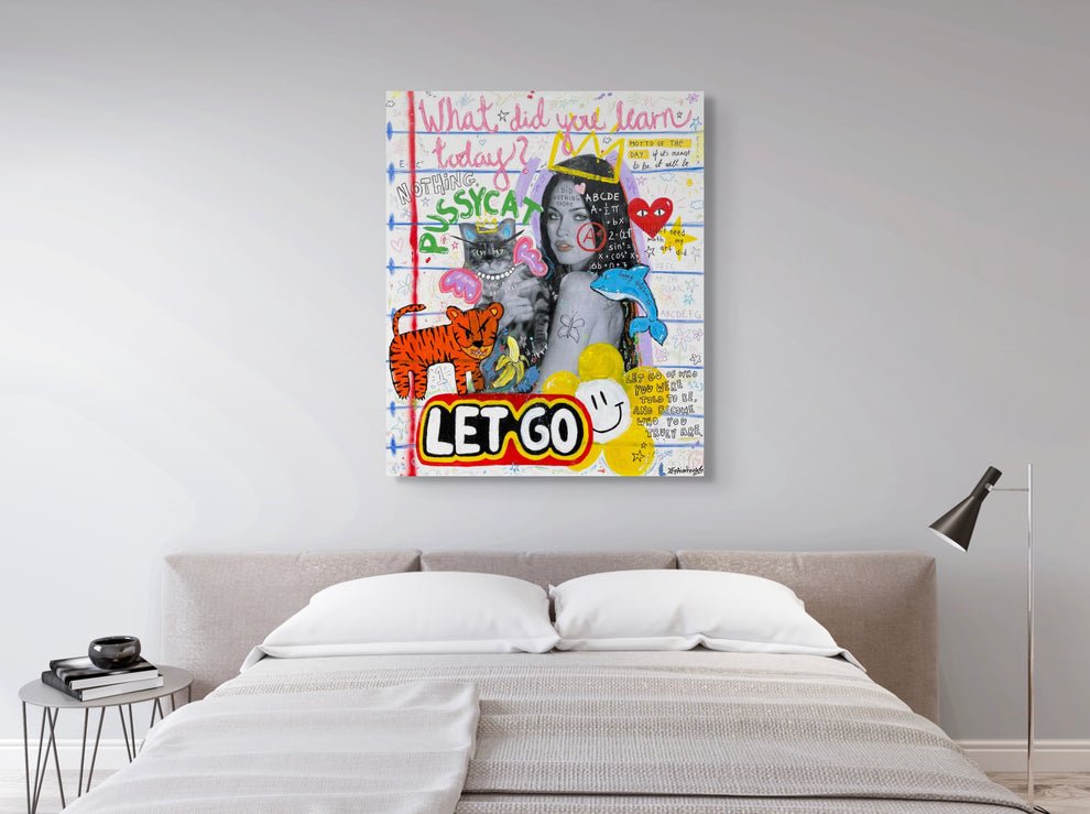 Bilde av JfPainting "Let Go" laget av Julia Flak, popart kunst fra Galleri2b