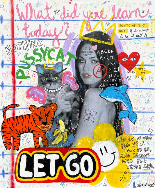 Bilde av JfPainting "Let Go" laget av Julia Flak, popart kunst fra Galleri2b