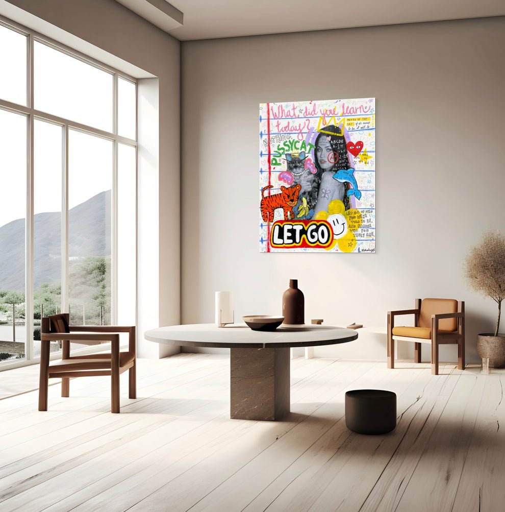 Bilde av JfPainting "Let Go" laget av Julia Flak, popart kunst fra Galleri2b