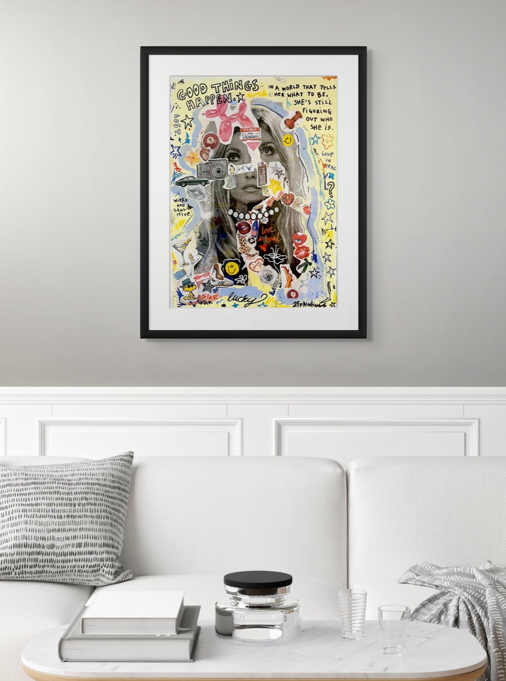 Bilde av JfPainting "Lucky" laget av Julia Flak, popart kunst fra Galleri2b