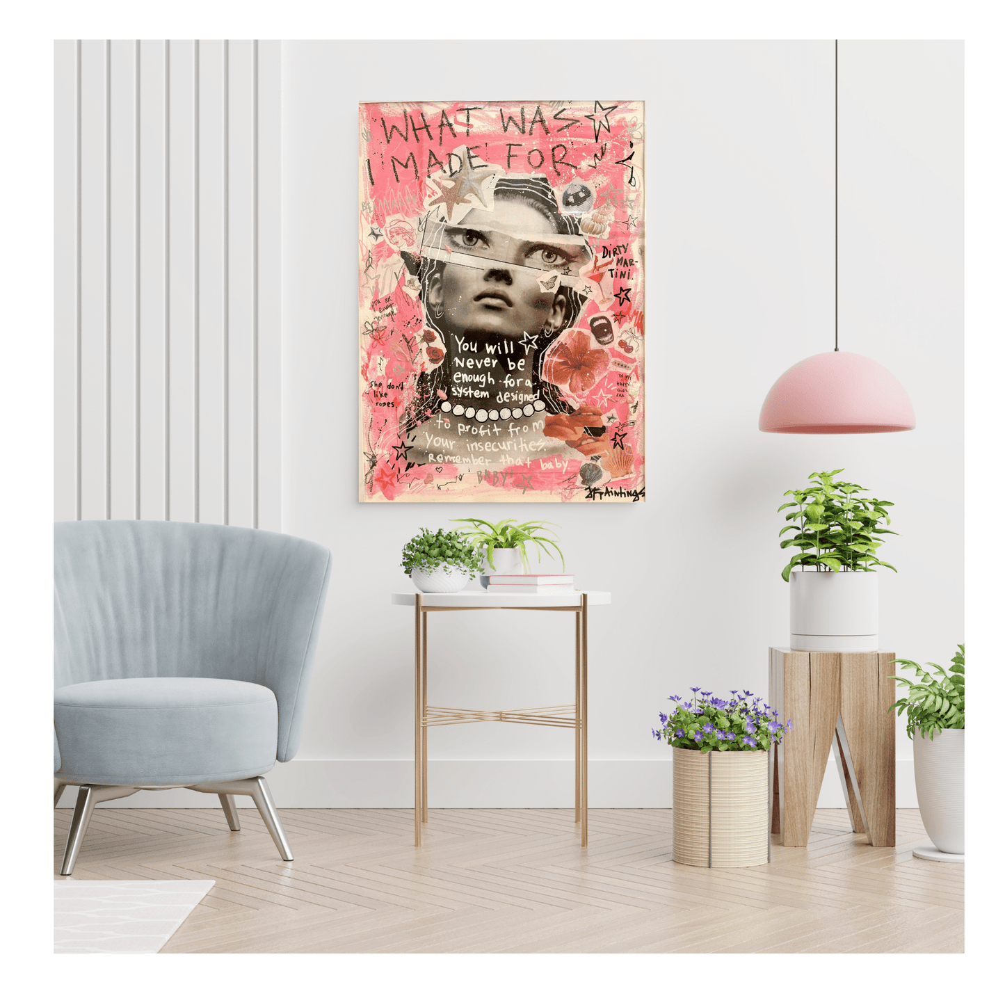 Bilde av JfPainting "What was i made for" laget av Julia Flak, popart kunst fra Galleri2b