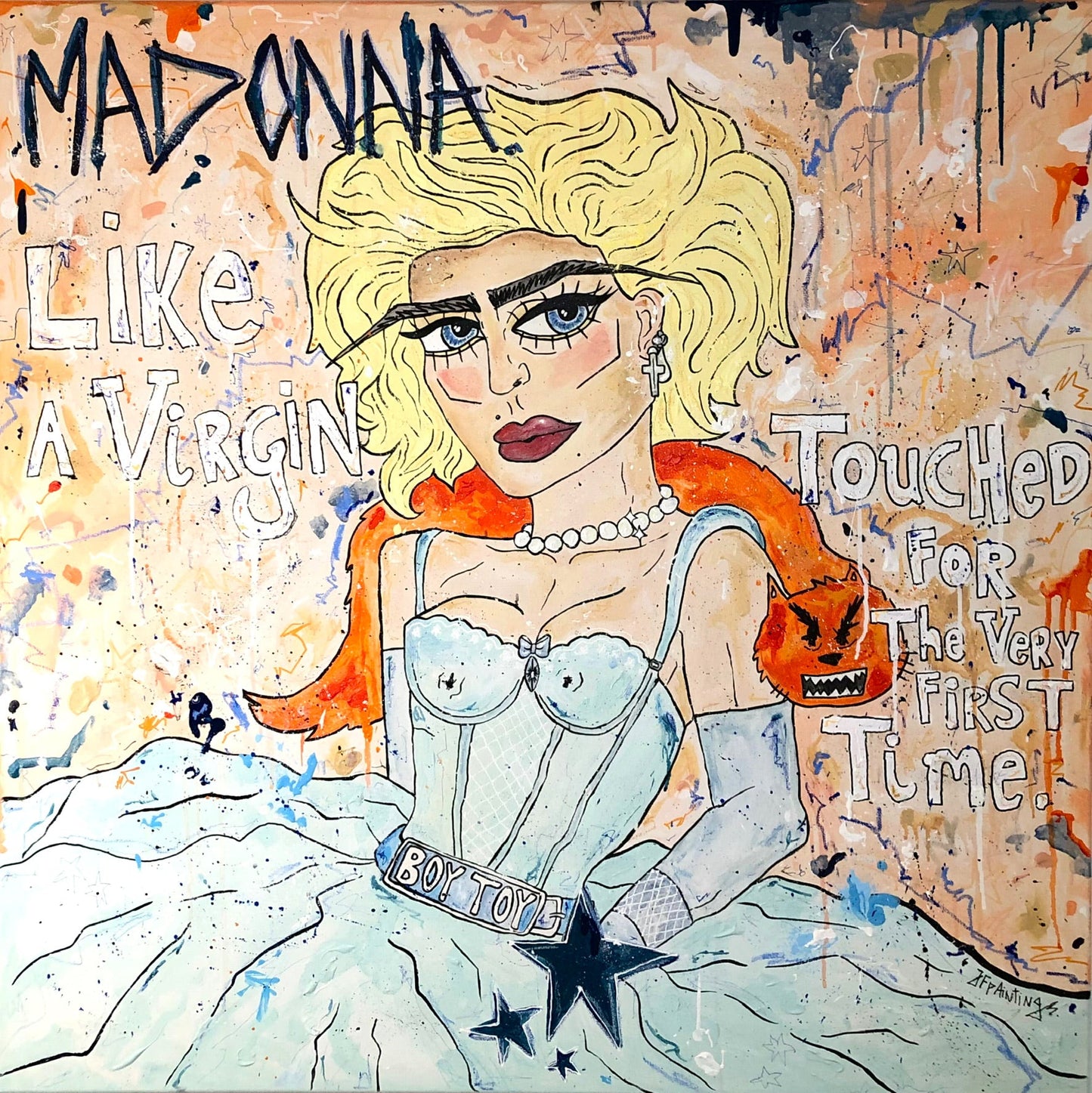 Bilde av Julia Flak "Madonna" laget av Julia Flak, popart kunst fra Galleri2b