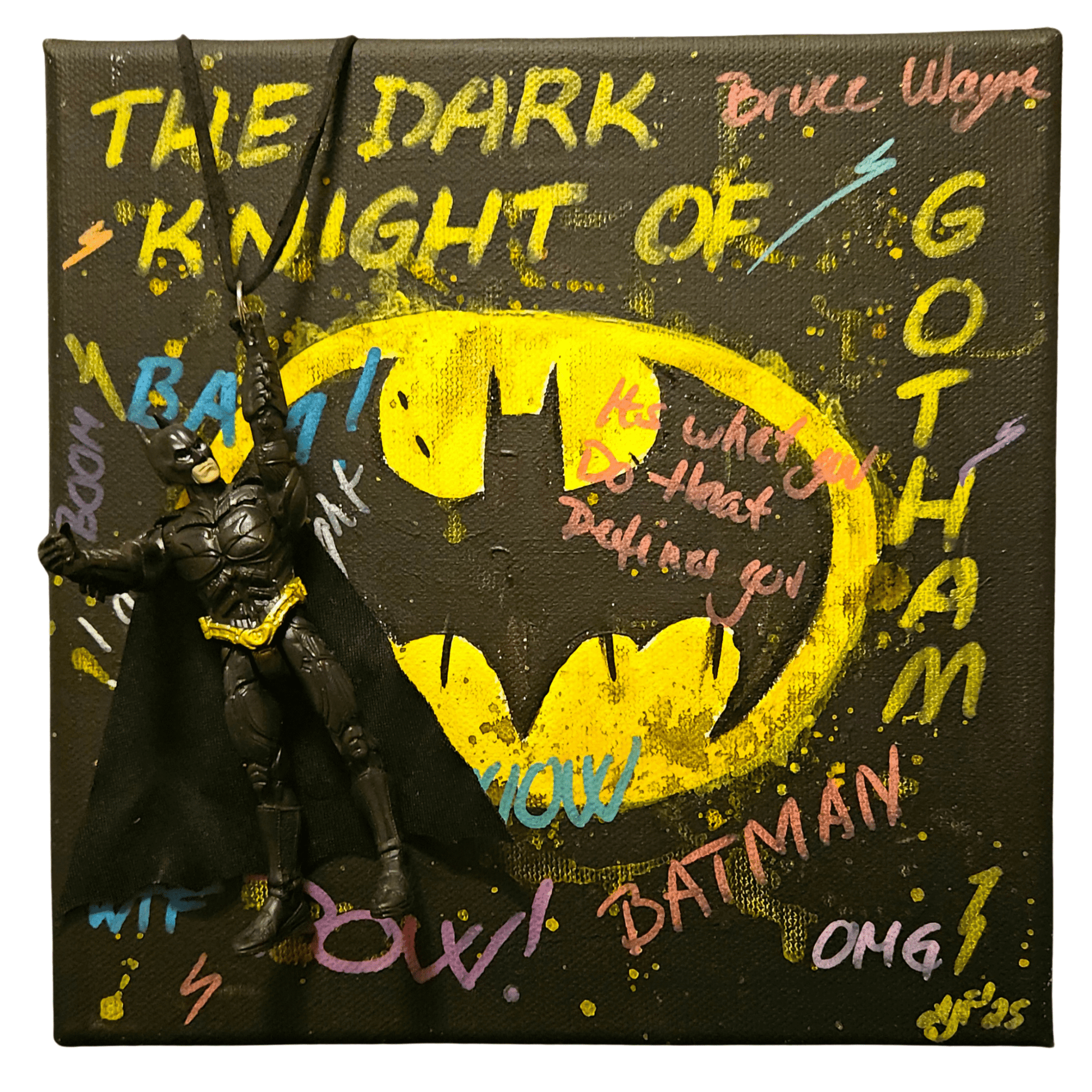 Bilde av Lene Yvonne "Batman" - Gjestekunstner laget av Lene Yvonne, popart kunst fra Galleri2b