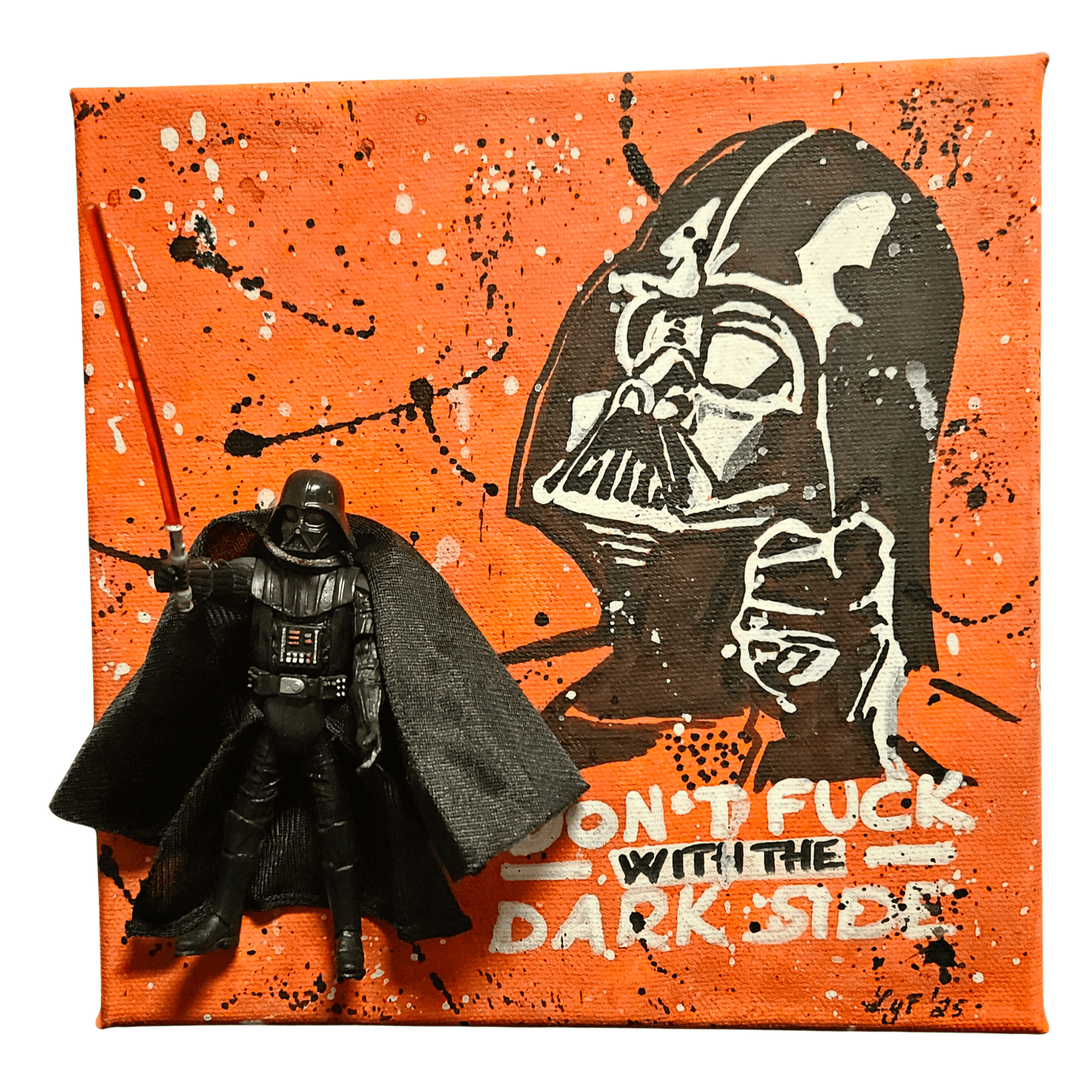 Bilde av Lene Yvonne "Darth Vader" - Gjestekunstner laget av Lene Yvonne, popart kunst fra Galleri2b