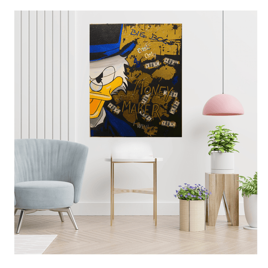 Bilde av Lene Yvonne "Money Maker" - Gjestekunstner laget av Lene Yvonne, popart kunst fra Galleri2b