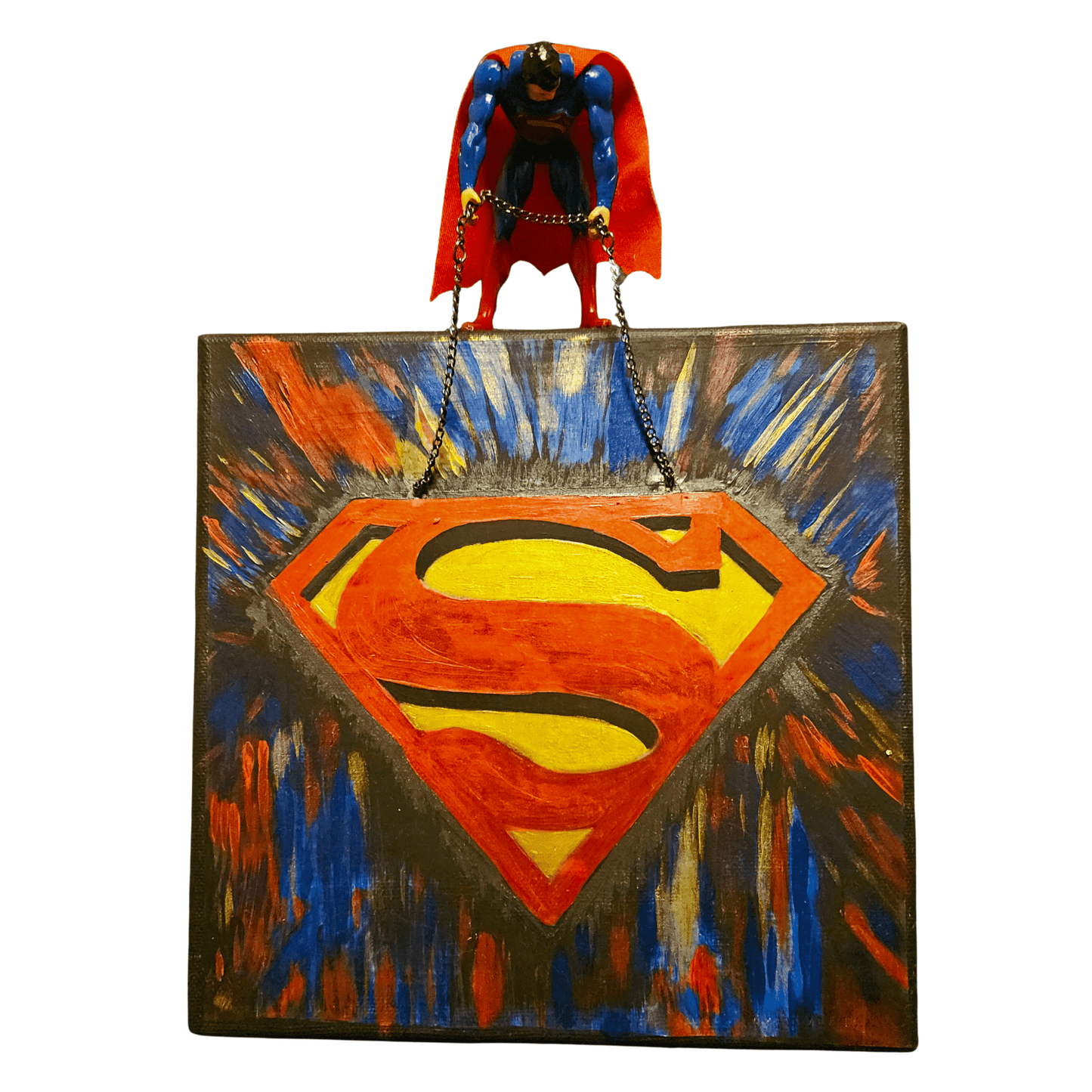 Bilde av Lene Yvonne "Supermann" - Gjestekunstner laget av Lene Yvonne, popart kunst fra Galleri2b