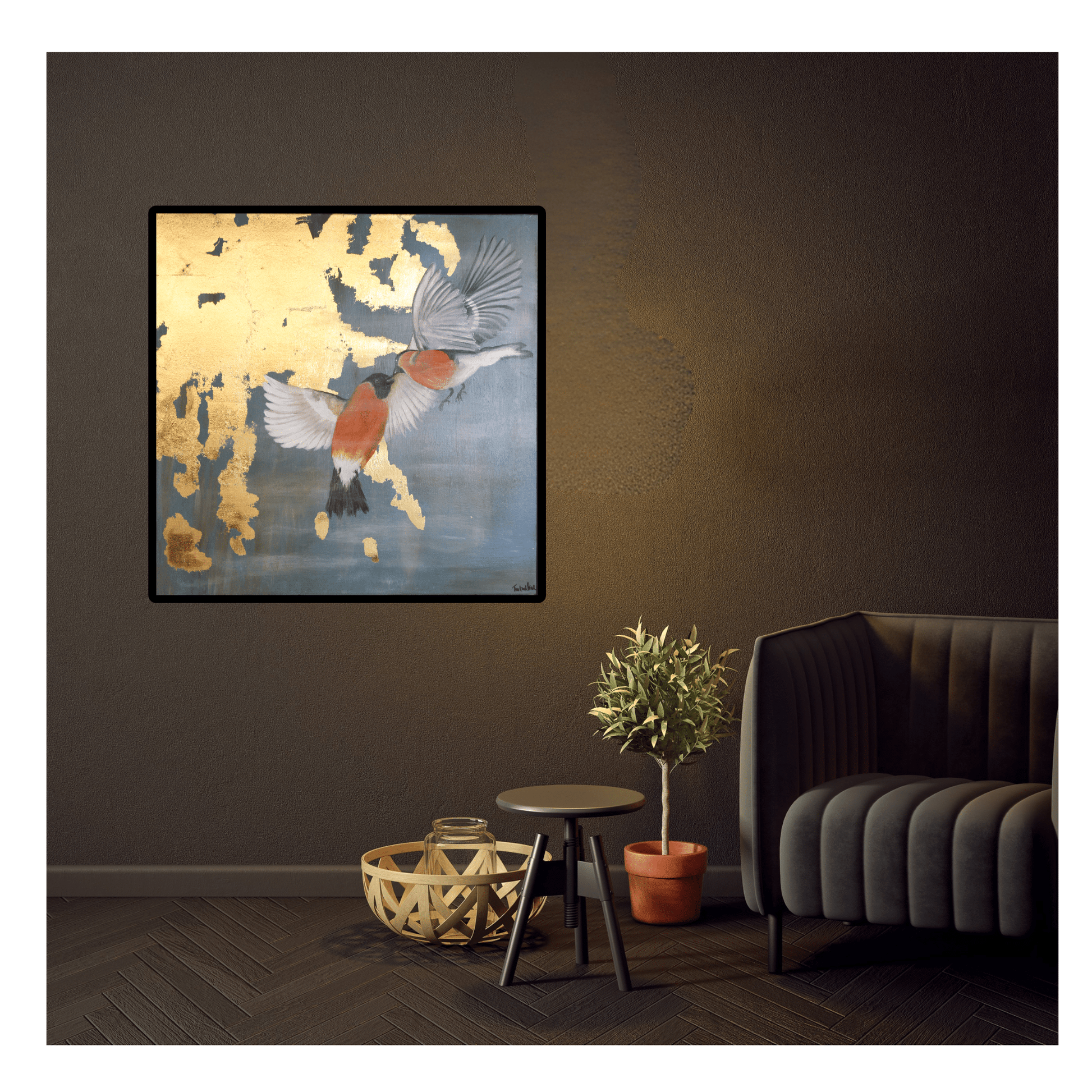 Bilde av "Lovebirds" – kunstverk av Tove Gulbrandsen laget av Tove Gulbrandsen, popart kunst fra Galleri2b