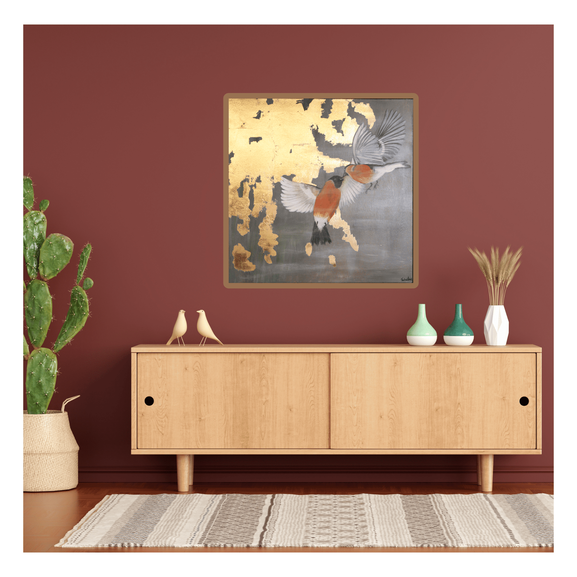 Bilde av "Lovebirds" – kunstverk av Tove Gulbrandsen laget av Tove Gulbrandsen, popart kunst fra Galleri2b