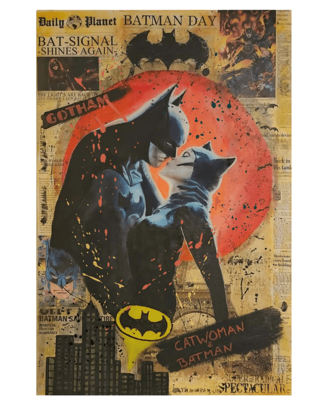 Bilde av LYF - The Bat And The Cat laget av LYF, popart kunst fra Galleri2b
