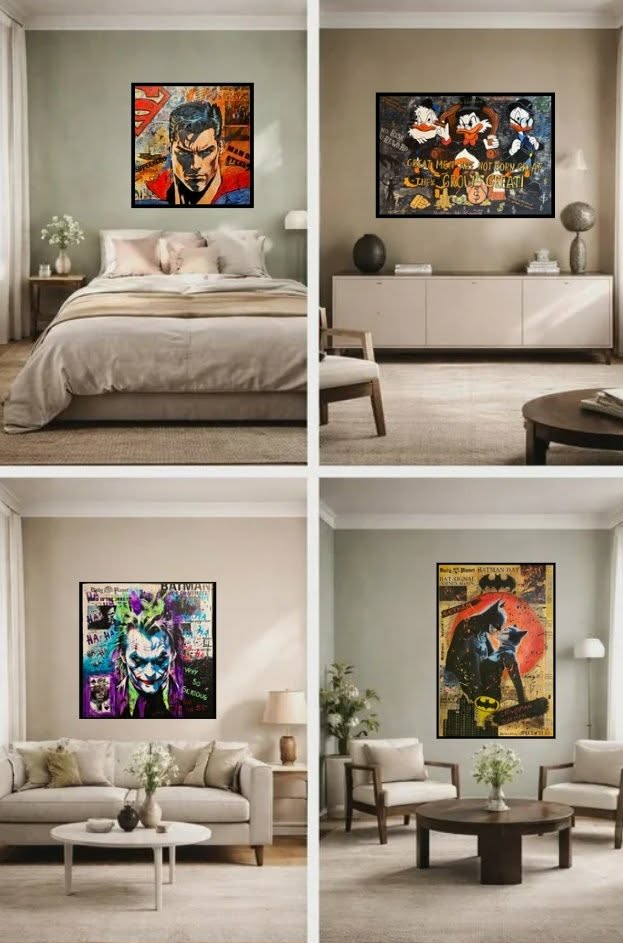 Bilde av LYF - The Bat And The Cat laget av LYF, popart kunst fra Galleri2b
