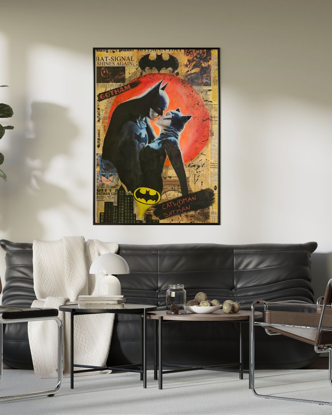 Bilde av LYF - The Bat And The Cat laget av LYF, popart kunst fra Galleri2b