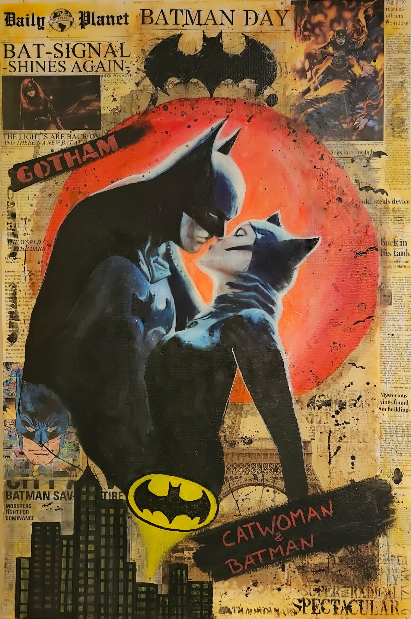 Bilde av LYF - The Bat And The Cat laget av LYF, popart kunst fra Galleri2b