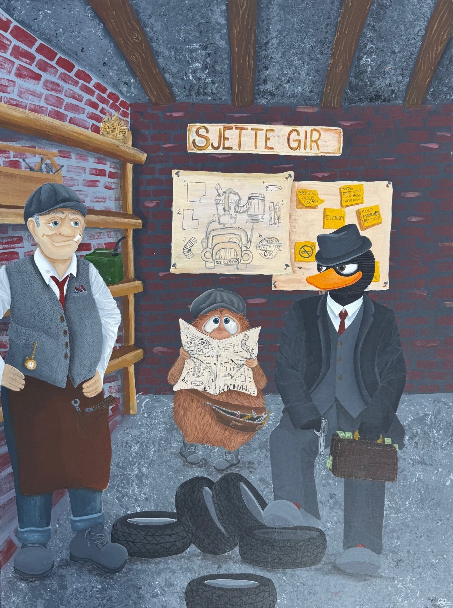 Bilde av Paintress Passion "Sjette Gir" laget av Paintress Passion, popart kunst fra Galleri2b