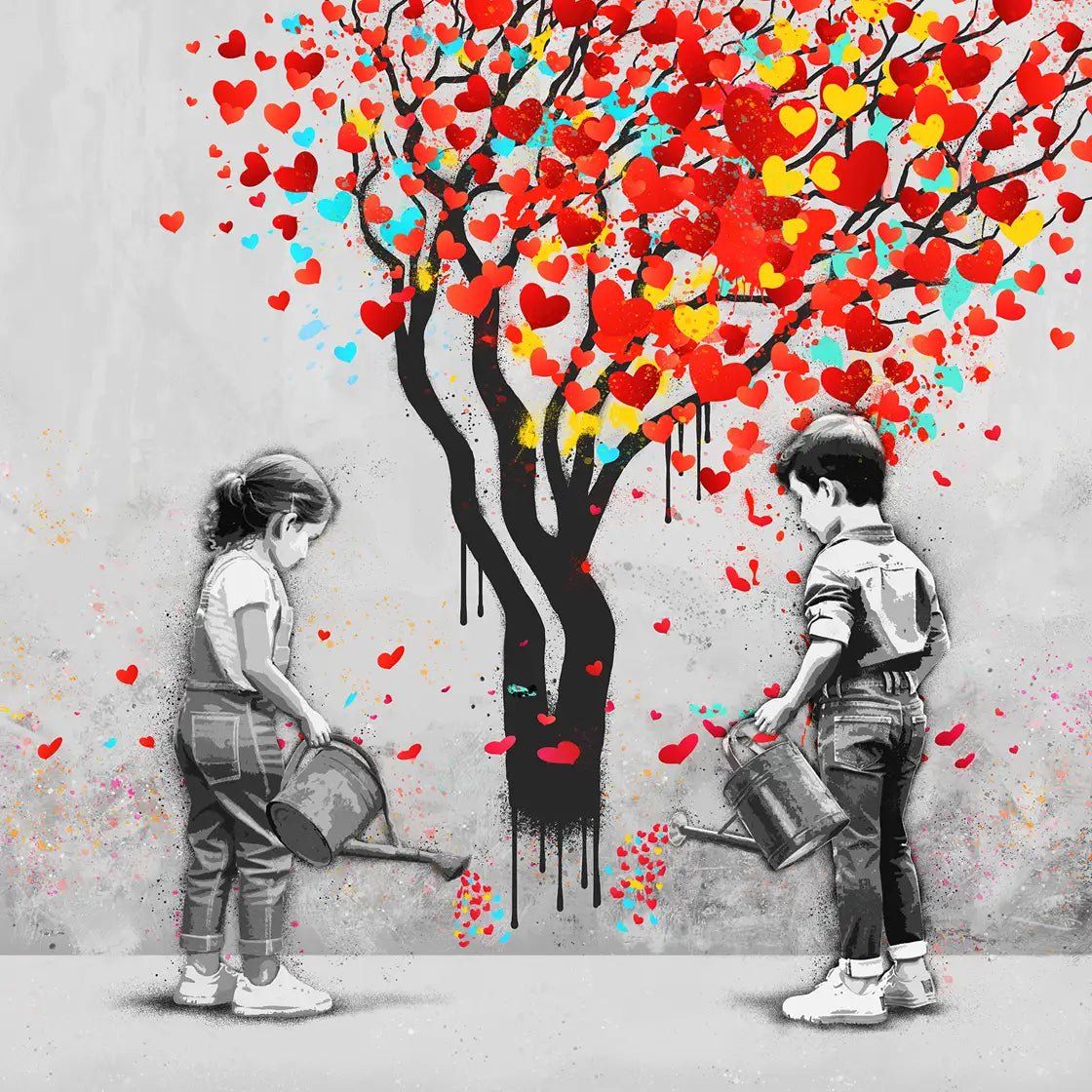 Bilde av Rino Larsen "Caring" laget av Rino Larsen, popart kunst fra Galleri2b