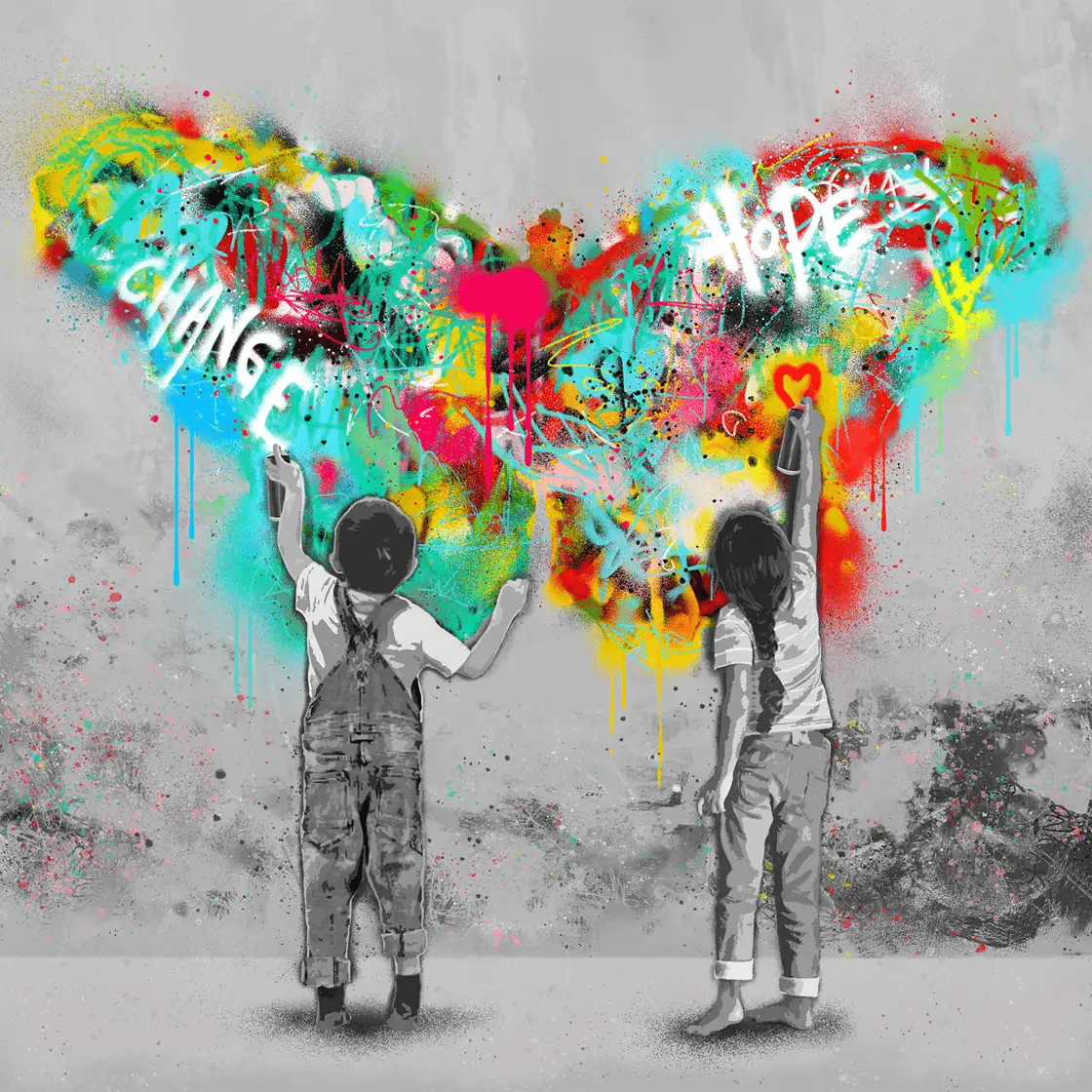 Bilde av Rino Larsen "Change" laget av Rino Larsen, popart kunst fra Galleri2b