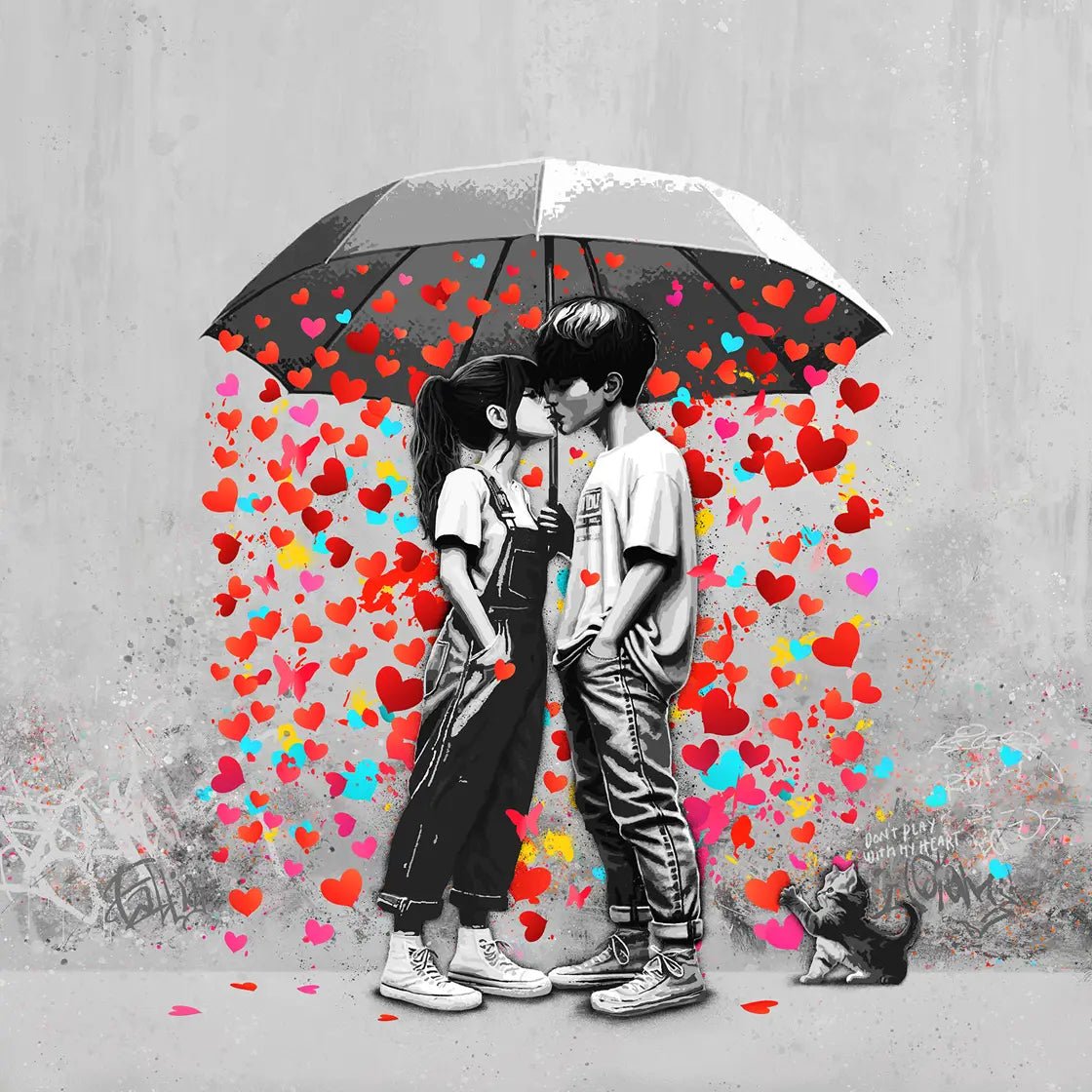 Bilde av Rino Larsen "Falling " laget av Rino Larsen, popart kunst fra Galleri2b