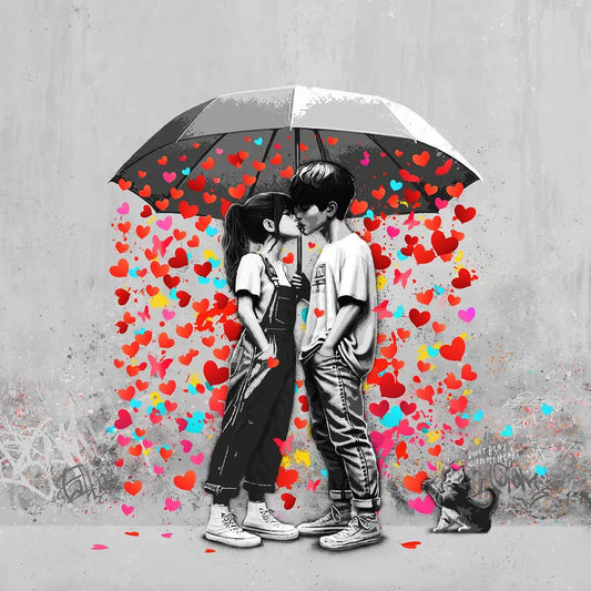 Bilde av Rino Larsen "Falling " laget av Rino Larsen, popart kunst fra Galleri2b