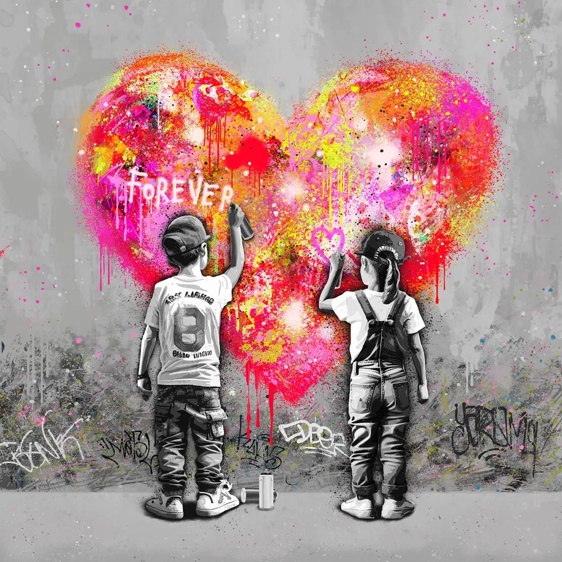 Bilde av Rino Larsen "Forever U" NYHET laget av Rino Larsen, popart kunst fra Galleri2b