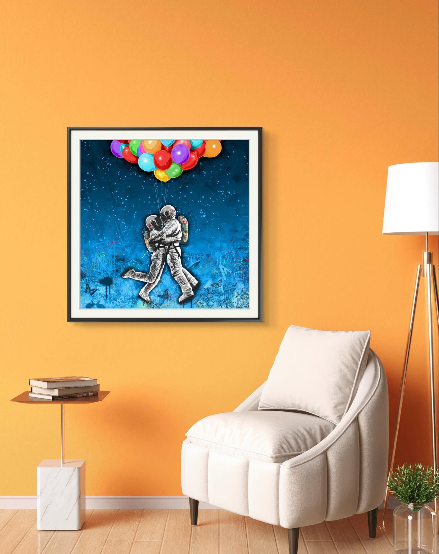 Bilde av Rino Larsen "To The Moon" laget av Rino Larsen, popart kunst fra Galleri2b