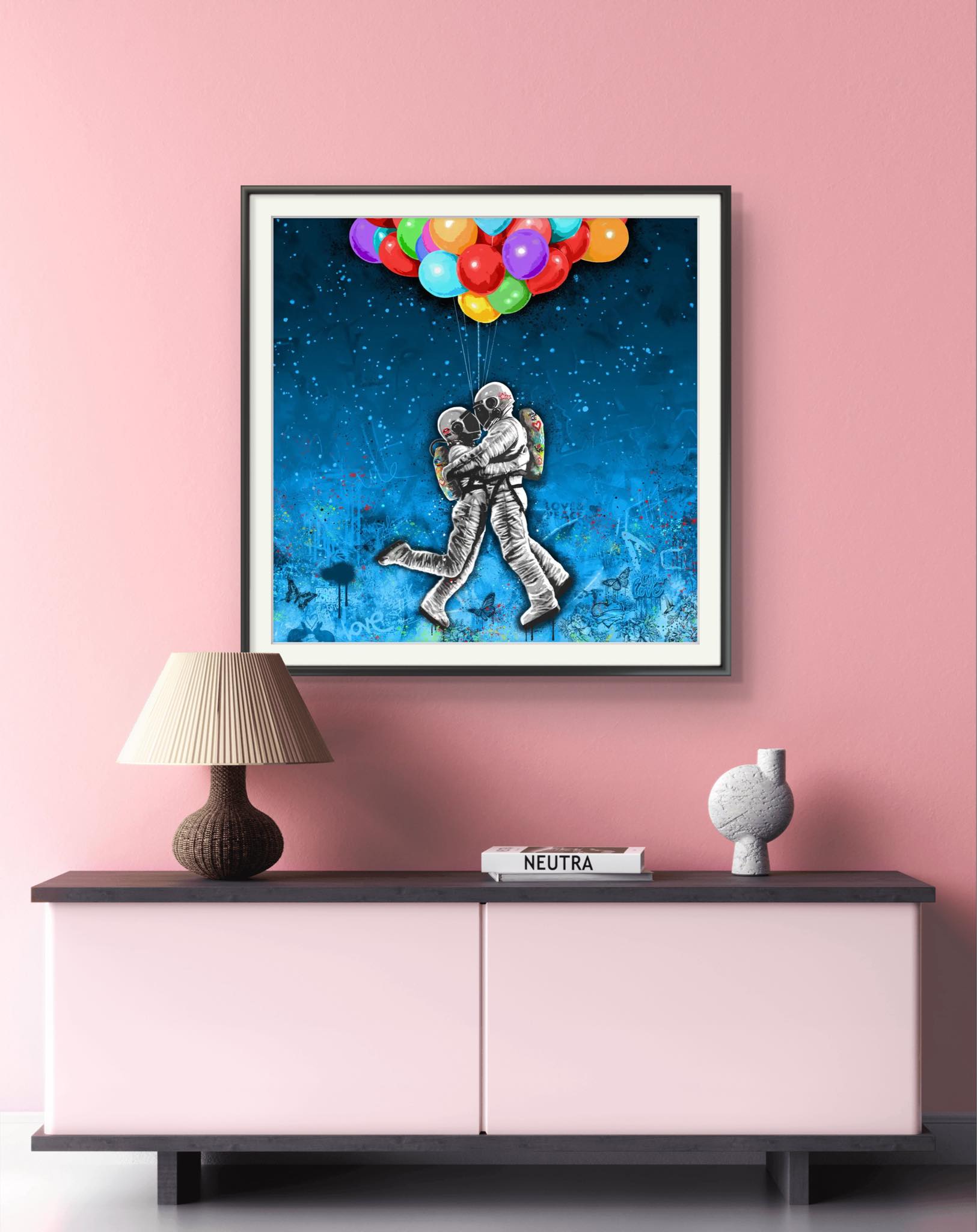 Bilde av Rino Larsen "To The Moon" laget av Rino Larsen, popart kunst fra Galleri2b
