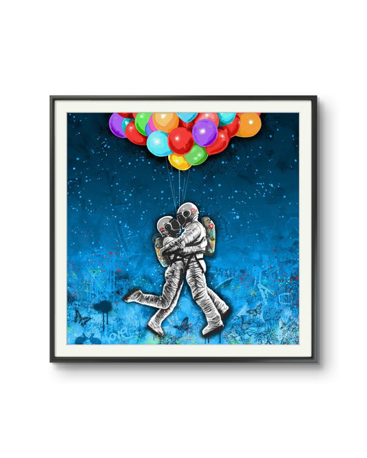 Bilde av Rino Larsen "To The Moon" laget av Rino Larsen, popart kunst fra Galleri2b