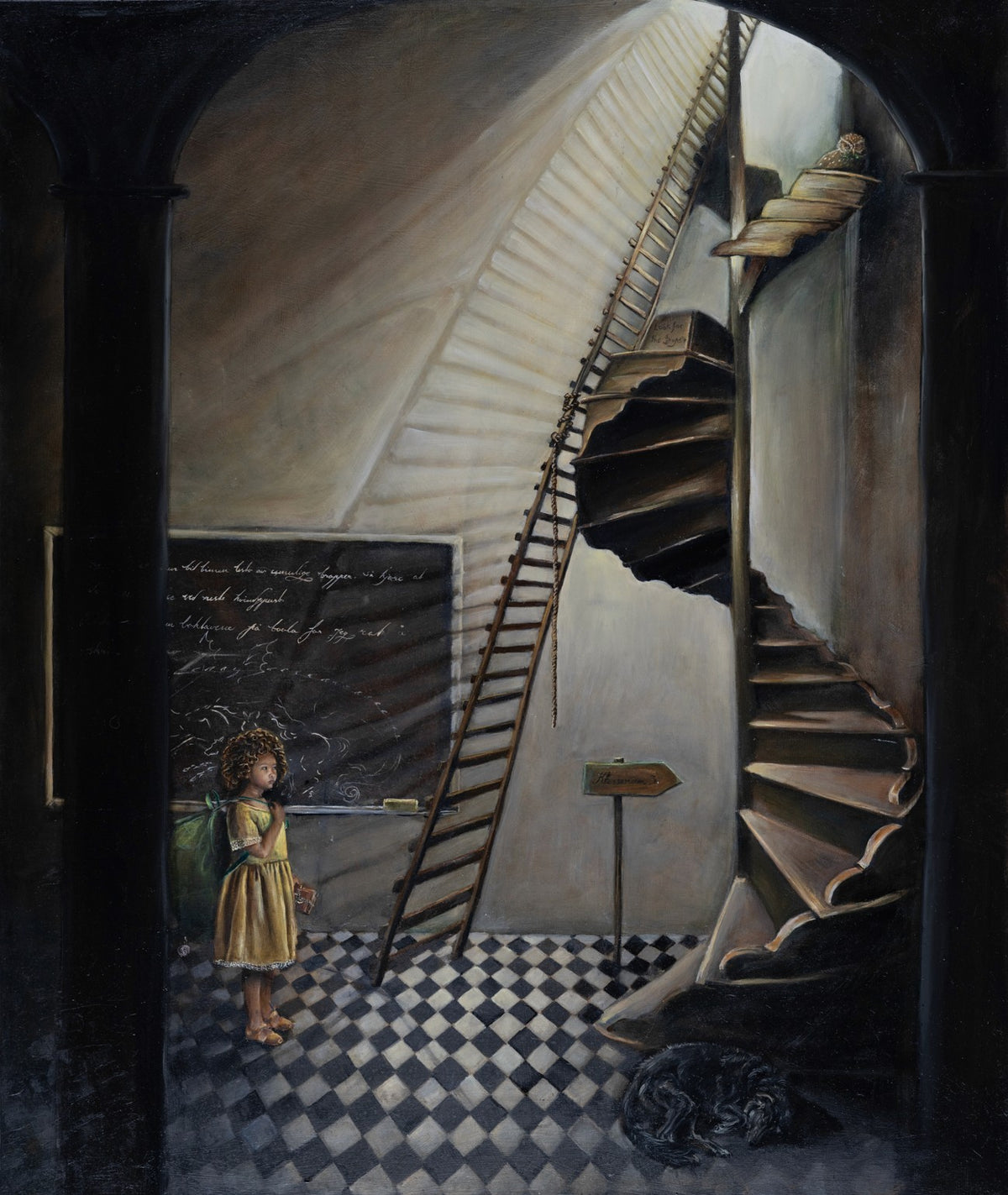 Trappen av Signe Bødtker – signert giclée-trykk, detalj | Galleri2b