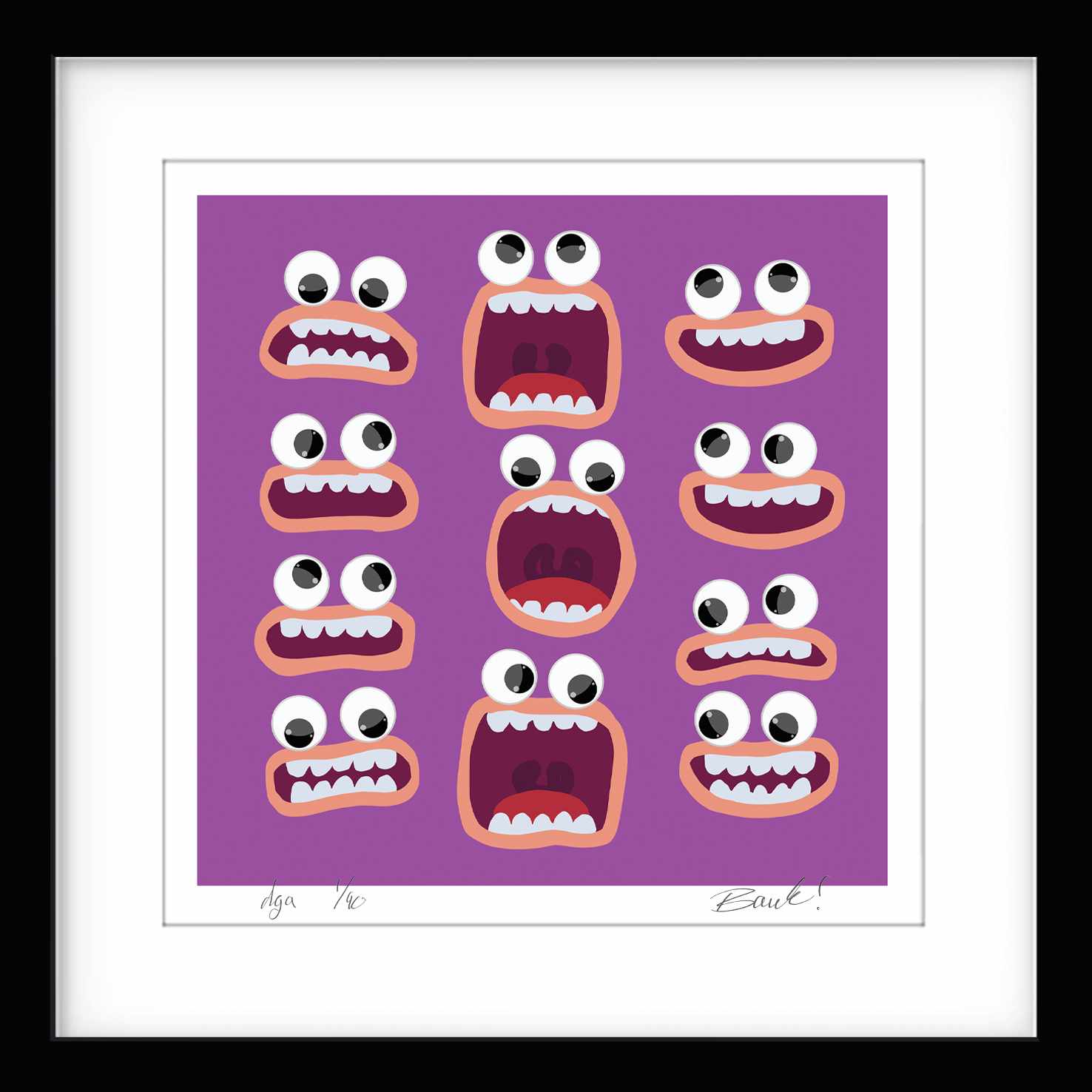 Bilde av Ronny Bank "Allsang på grensen" laget av Ronny Bank, popart kunst fra Galleri2b