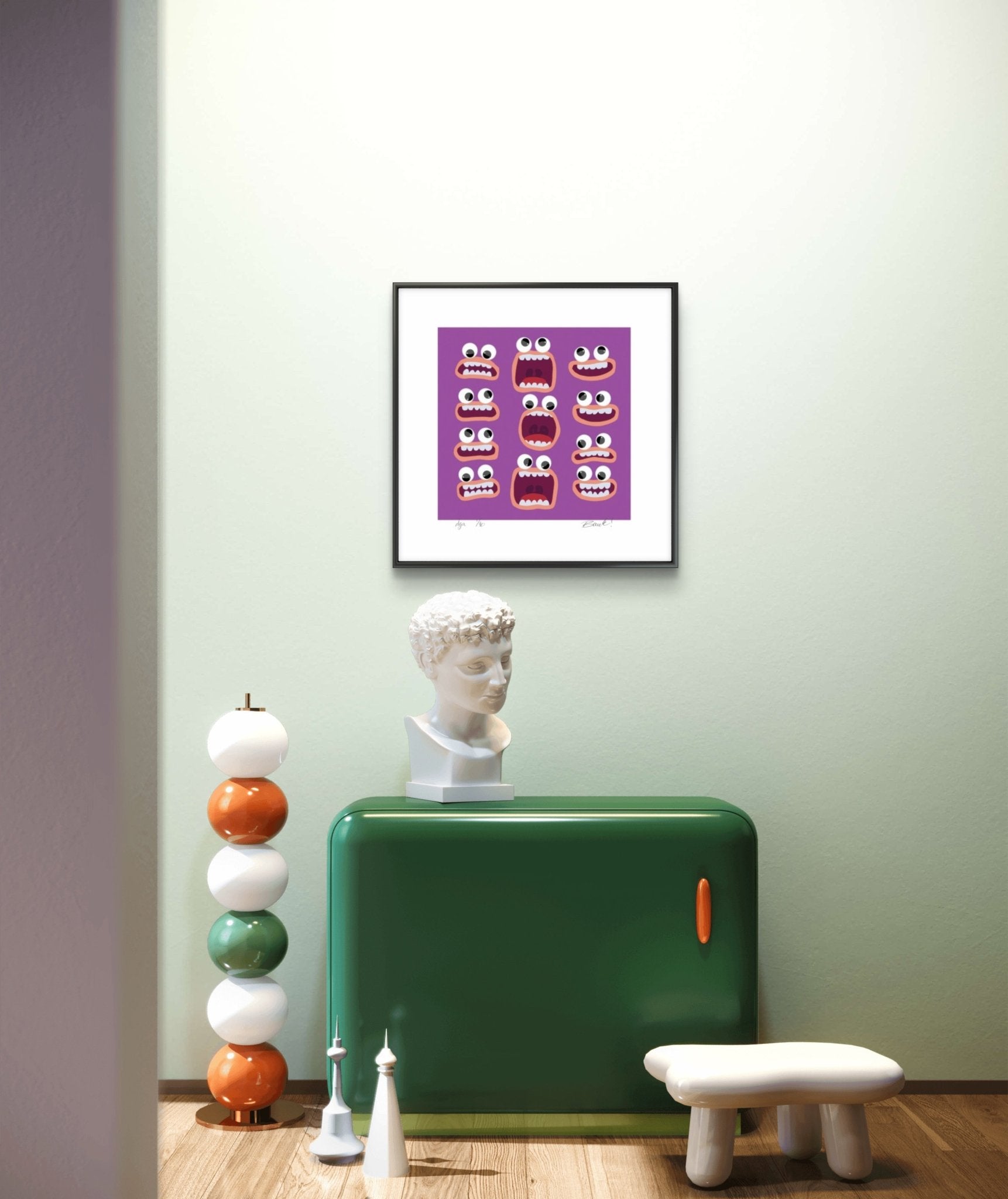 Bilde av Ronny Bank "Allsang på grensen" laget av Ronny Bank, popart kunst fra Galleri2b