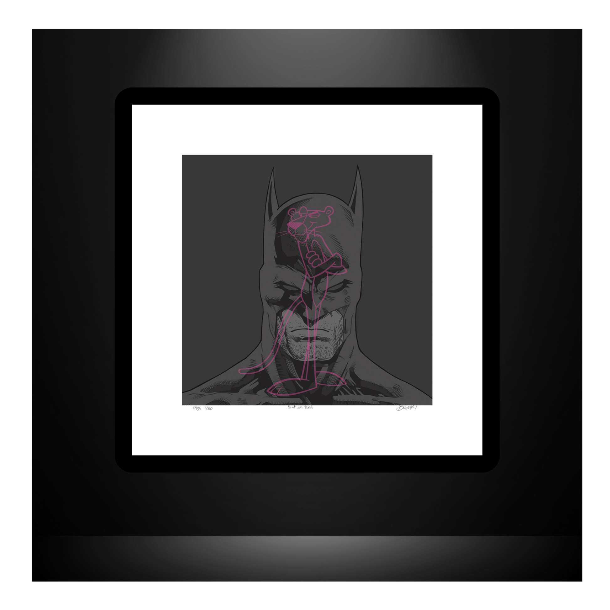 Bilde av Ronny Bank - "Bat in pink" - 2025 edition laget av Ronny Bank, popart kunst fra Galleri2b