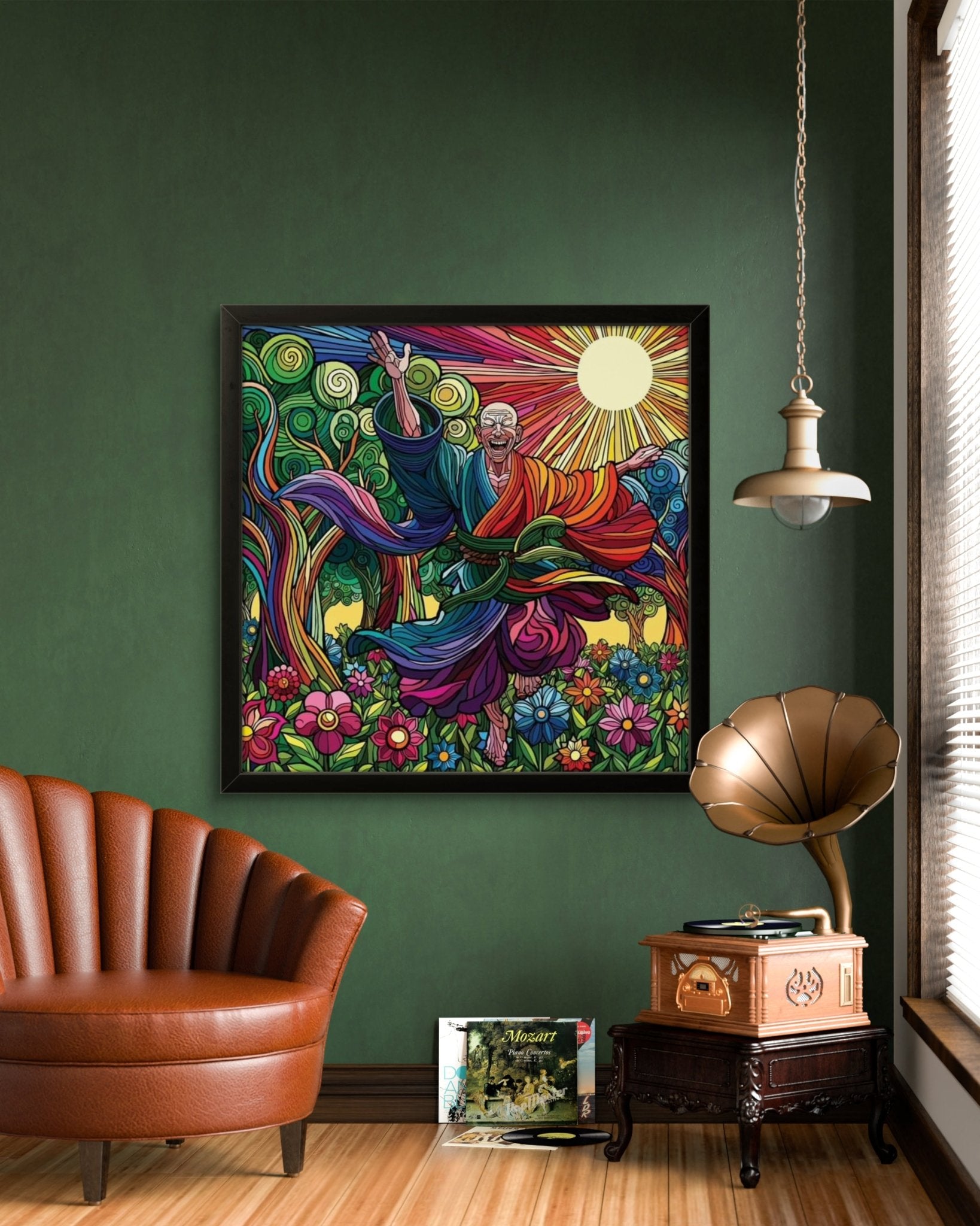 Bilde av Ronny Bank "Embrace the joy" 90X90 cm laget av Ronny Bank, popart kunst fra Galleri2b