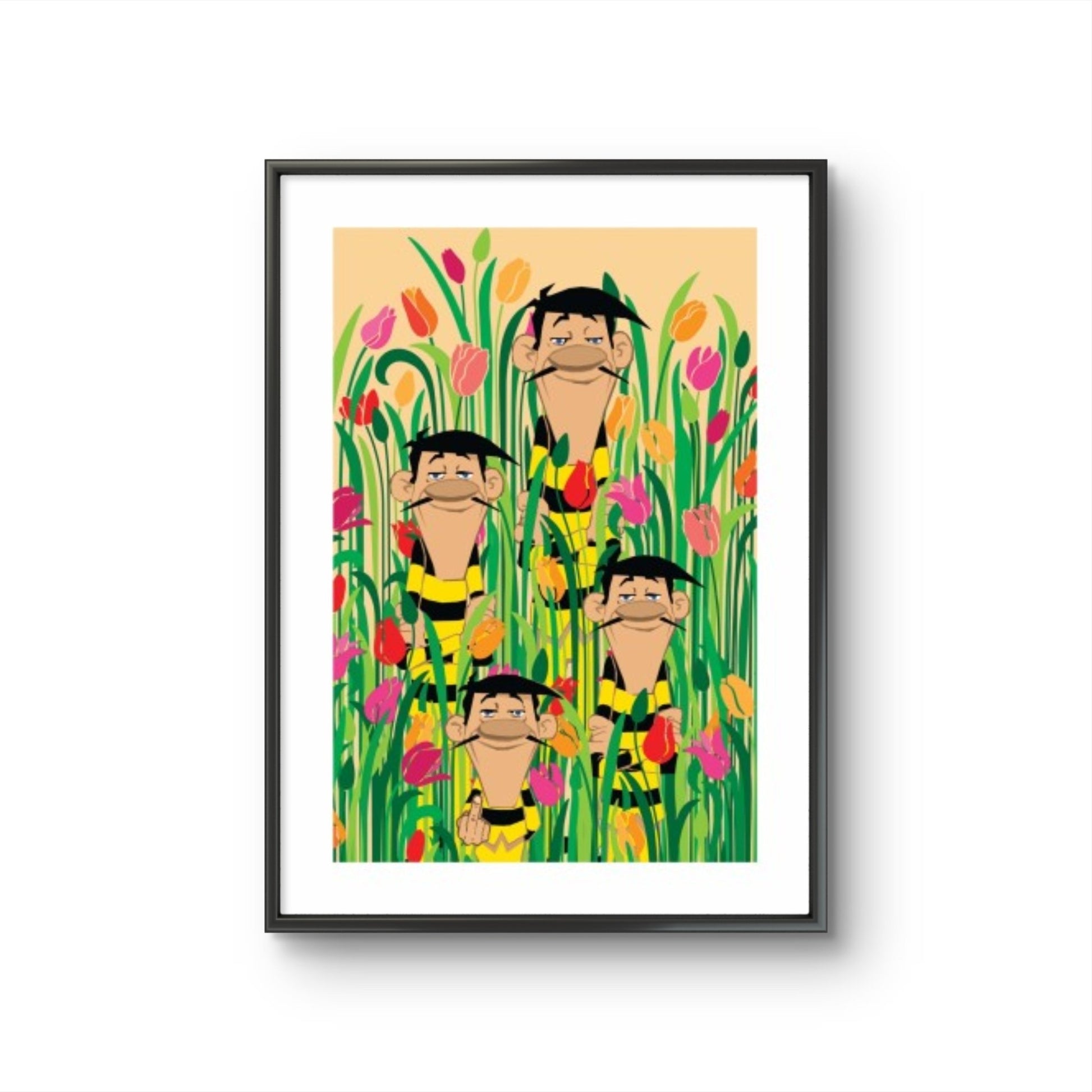 Bilde av Ronny Bank "Flipping the bird" laget av Ronny Bank, popart kunst fra Galleri2b