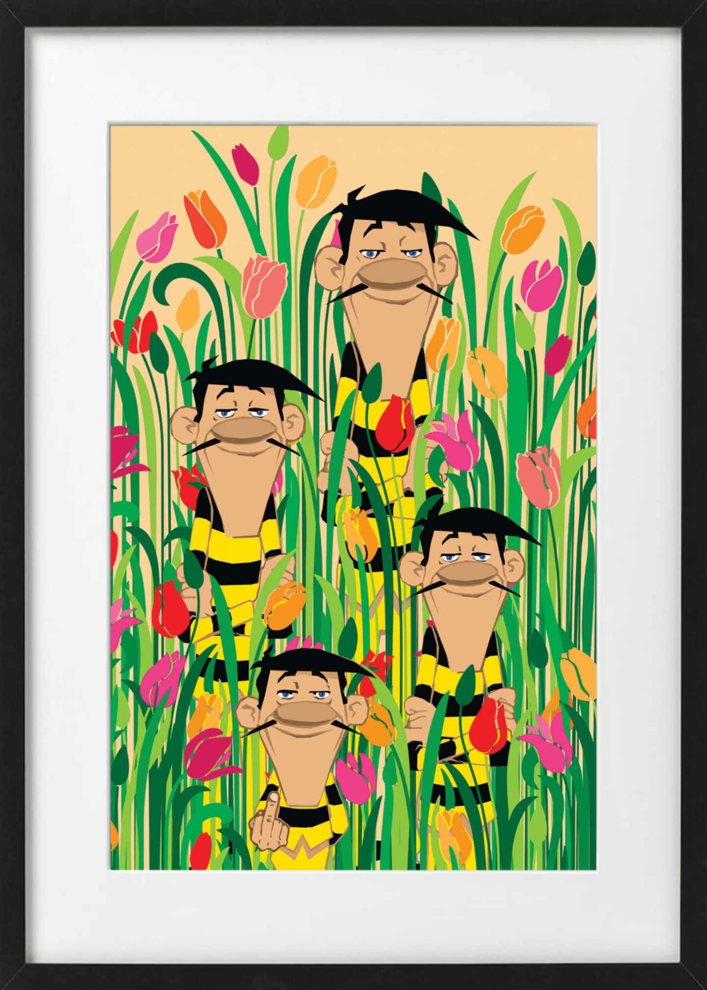 Bilde av Ronny Bank "Flipping the bird" laget av Ronny Bank, popart kunst fra Galleri2b