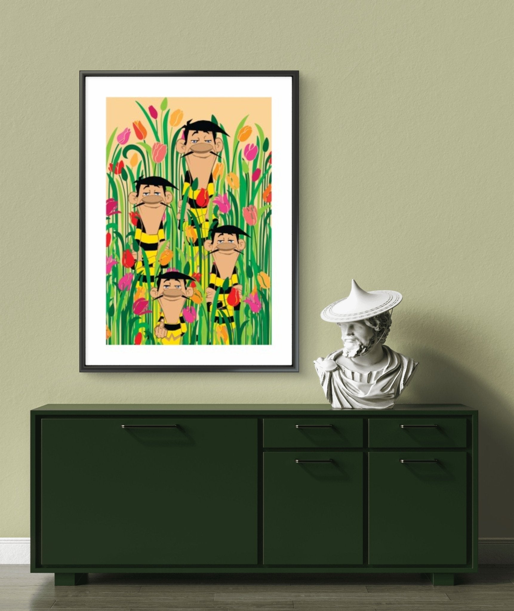 Bilde av Ronny Bank "Flipping the bird" laget av Ronny Bank, popart kunst fra Galleri2b