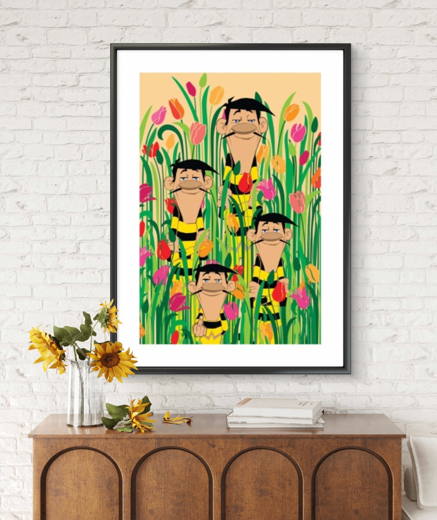 Bilde av Ronny Bank "Flipping the bird" laget av Ronny Bank, popart kunst fra Galleri2b