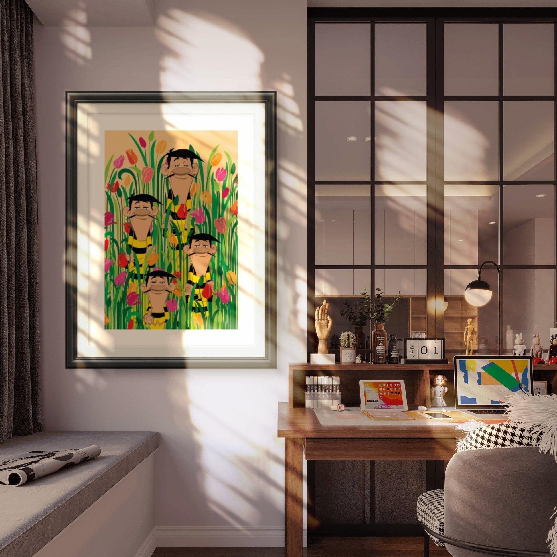 Bilde av Ronny Bank "Flipping the bird" laget av Ronny Bank, popart kunst fra Galleri2b