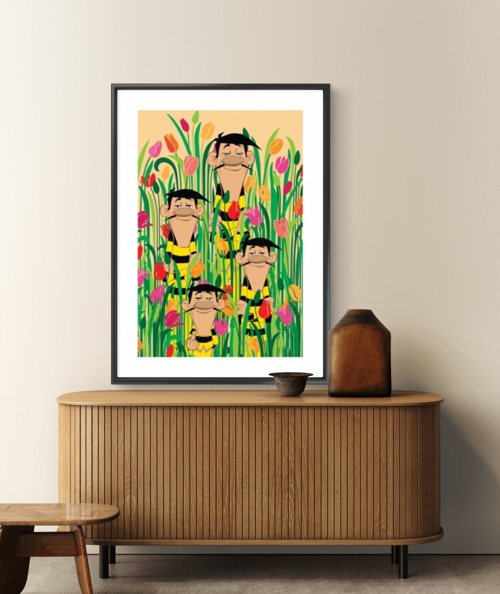 Bilde av Ronny Bank "Flipping the bird" laget av Ronny Bank, popart kunst fra Galleri2b