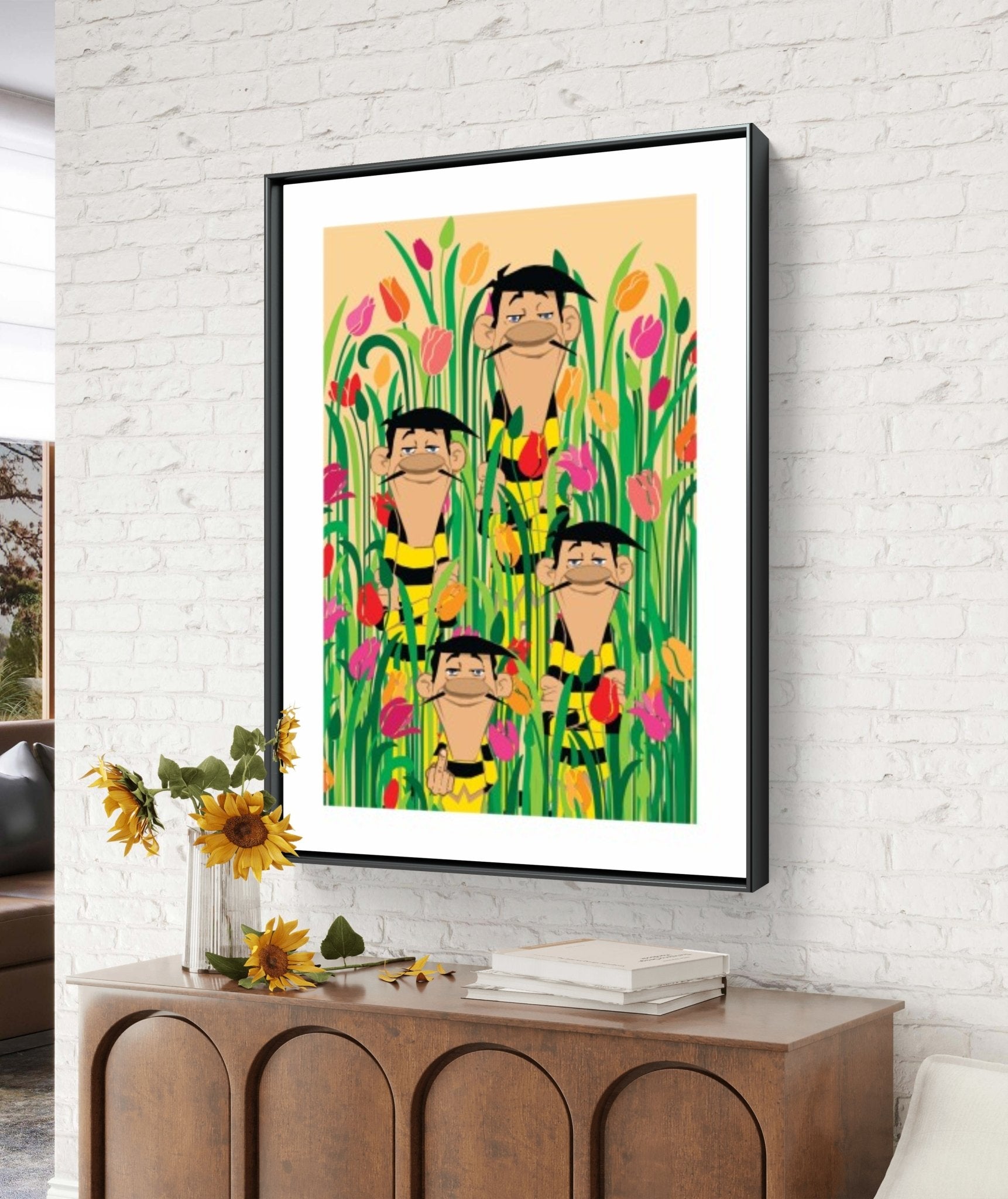 Bilde av Ronny Bank "Flipping the bird" laget av Ronny Bank, popart kunst fra Galleri2b