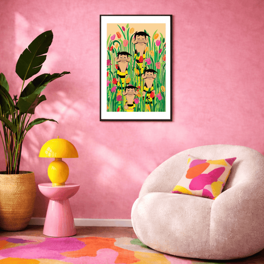 Bilde av Ronny Bank "Flipping the bird" laget av Ronny Bank, popart kunst fra Galleri2b