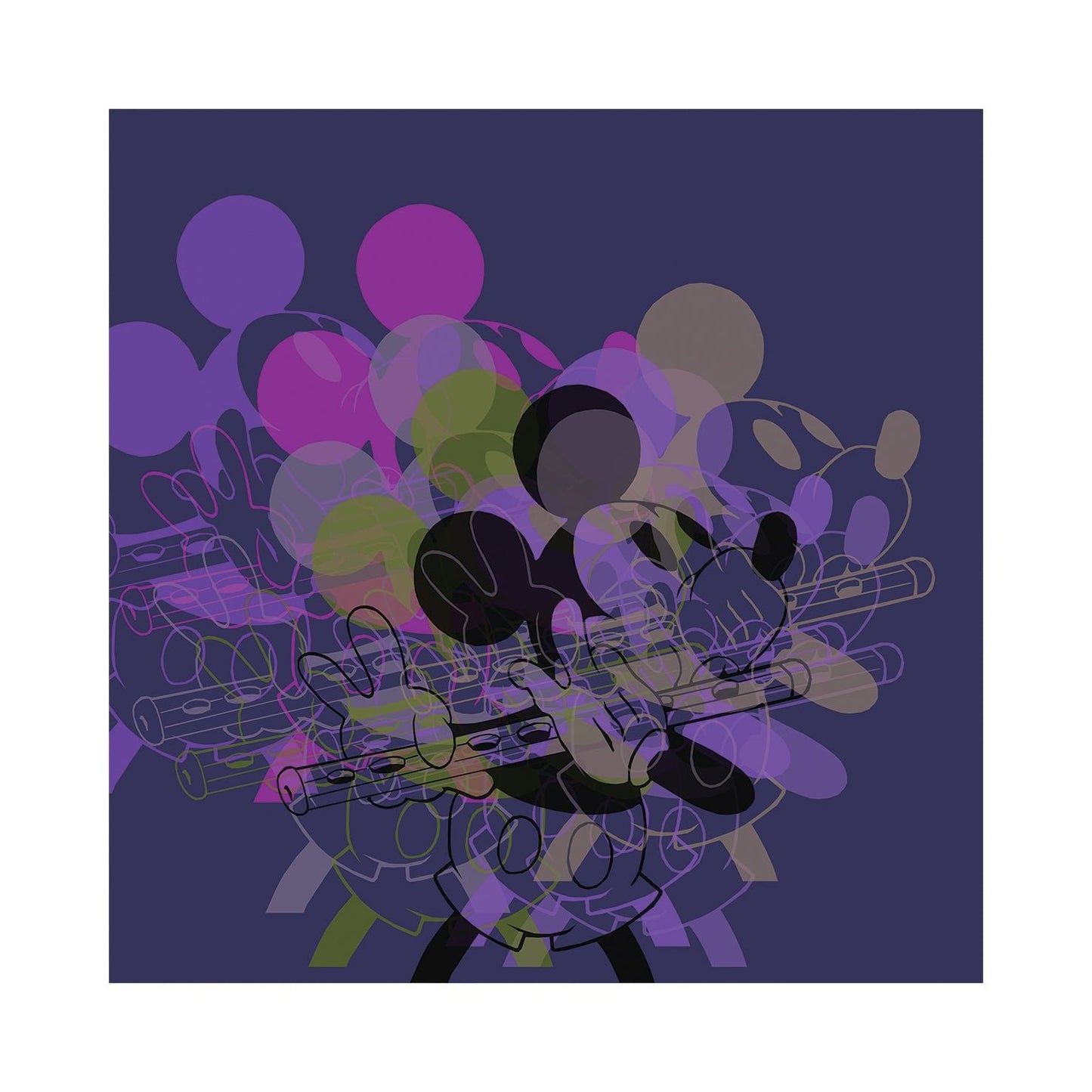 Bilde av Ronny Bank "Fløyte" laget av Ronny Bank, popart kunst fra Galleri2b