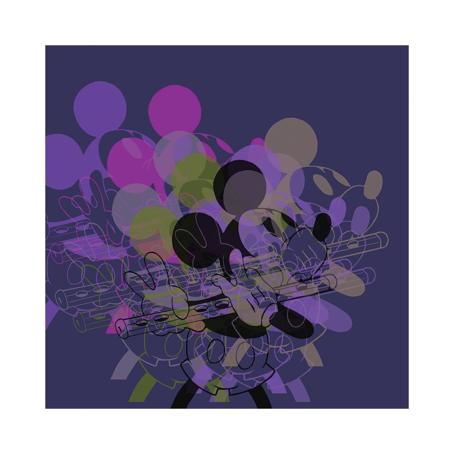 Bilde av Ronny Bank "Fløyte" laget av Ronny Bank, popart kunst fra Galleri2b