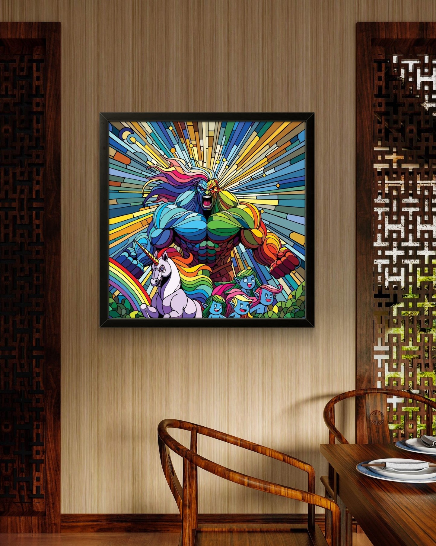 Bilde av Ronny Bank "Gaylord" 90X90cm laget av Ronny Bank, popart kunst fra Galleri2b