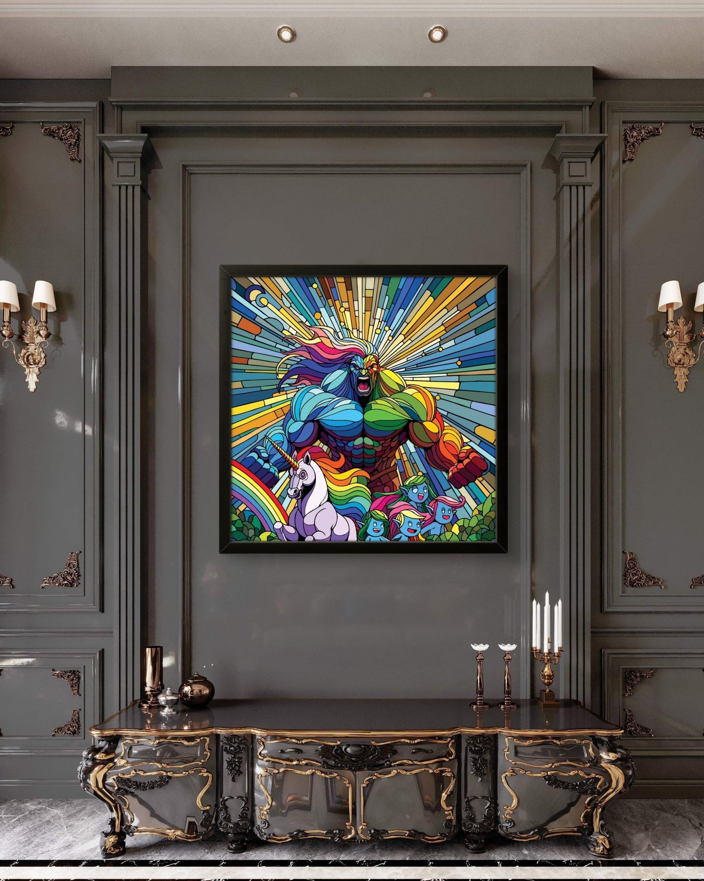 Bilde av Ronny Bank "Gaylord" 90X90cm laget av Ronny Bank, popart kunst fra Galleri2b