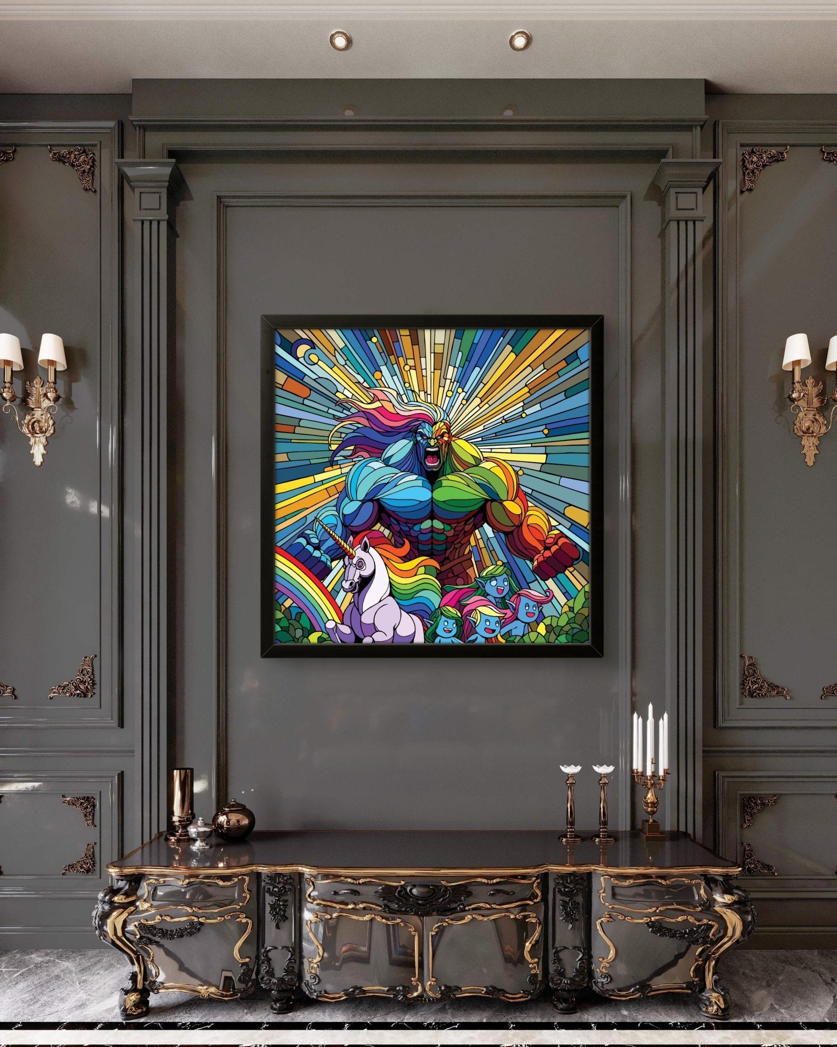 Bilde av Ronny Bank "Gaylord" 90X90cm laget av Ronny Bank, popart kunst fra Galleri2b