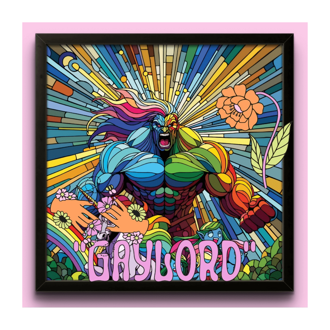 Bilde av Ronny Bank "Gaylord" 90X90cm laget av Ronny Bank, popart kunst fra Galleri2b