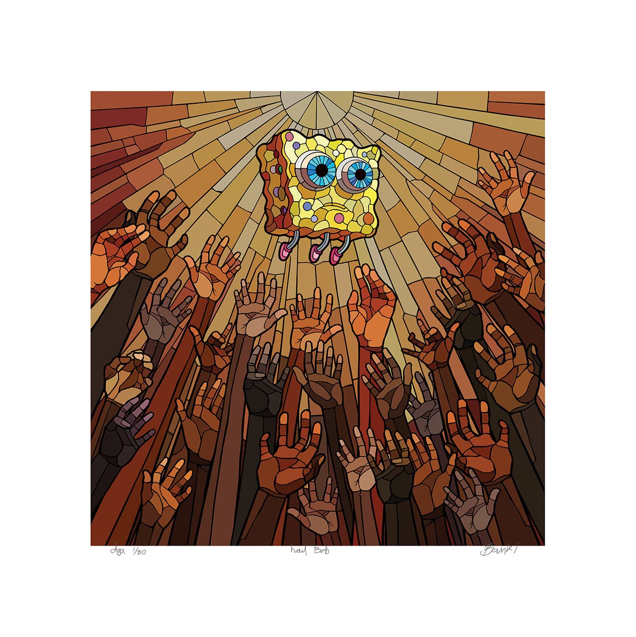 Bilde av Ronny Bank - "Hail Bob" - 2025 edition laget av Ronny Bank, popart kunst fra Galleri2b