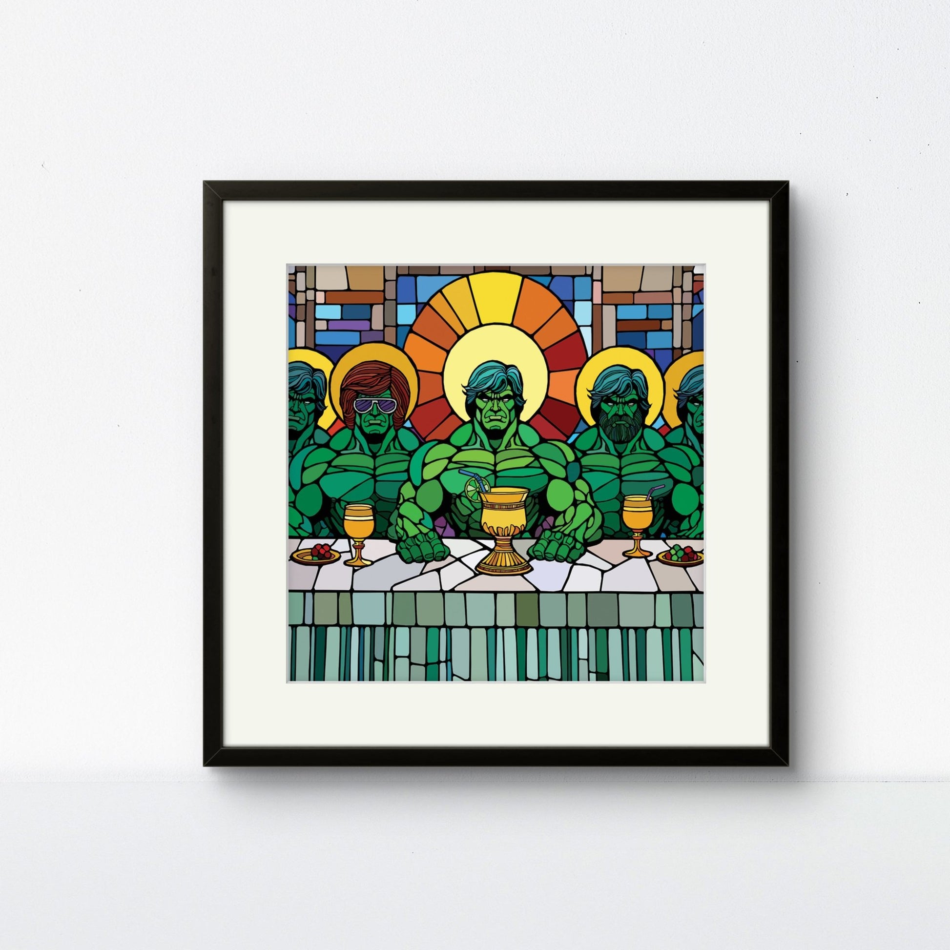 Bilde av Ronny Bank "Last Supper" 15X15 cm laget av Ronny Bank, popart kunst fra Galleri2b