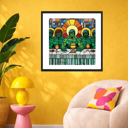 Bilde av Ronny Bank "Last Supper" 15X15 cm laget av Ronny Bank, popart kunst fra Galleri2b