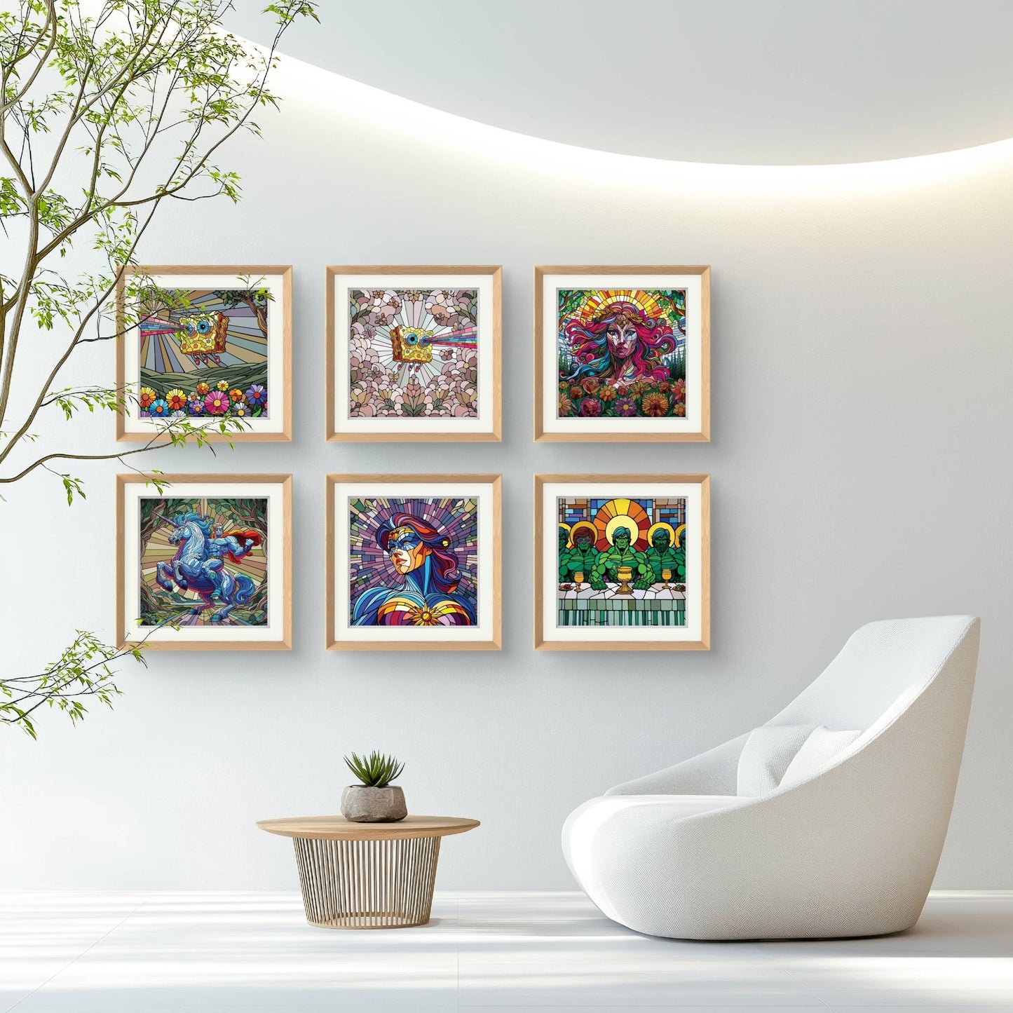 Bilde av Ronny Bank "Last Supper" 15X15 cm laget av Ronny Bank, popart kunst fra Galleri2b