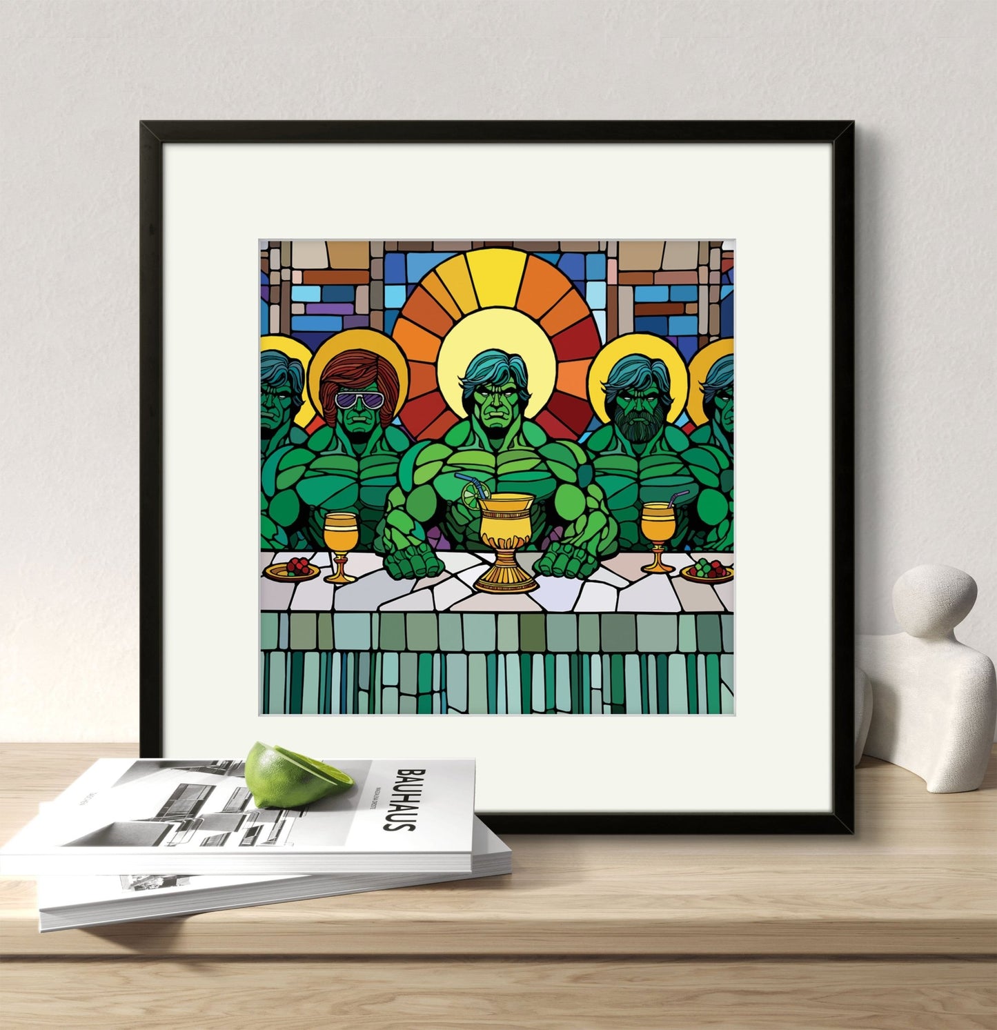 Bilde av Ronny Bank "Last Supper" 15X15 cm laget av Ronny Bank, popart kunst fra Galleri2b